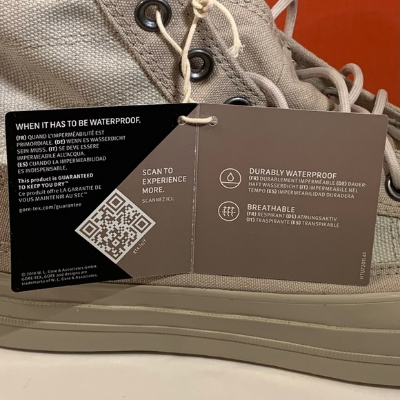 🏜[BRAND NEW] CONVERSE CHUCK 70 HIGH GORE-TEX PAPYRUS LIGHT BONE MENS SIZE 9.5🏜 - Picture 14 of 15